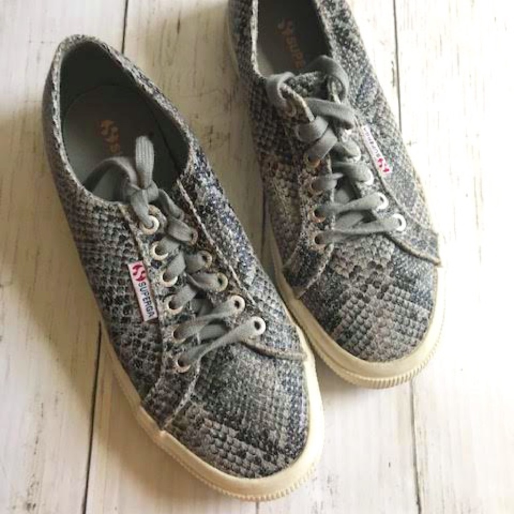 SUPERGA SNAKESKIN SNEAKERS SZ. EURO 39.5/ US 8.5